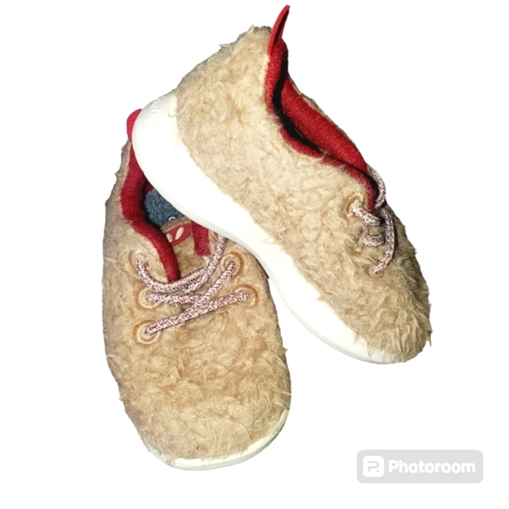 🔥Allbirds Smallbirds‎ ZQ Merino-Wool Biege Slip On Runners Size T6